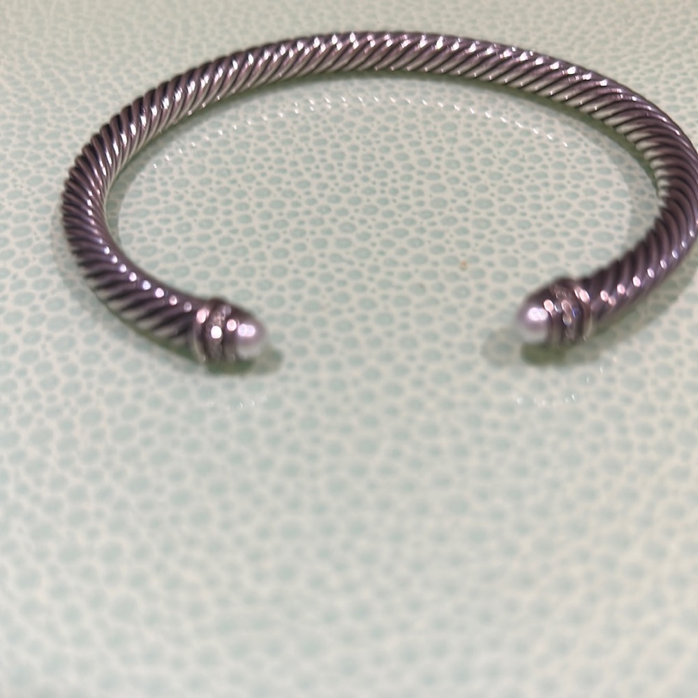 David Yuan Pearl pave’ diamonds cuff